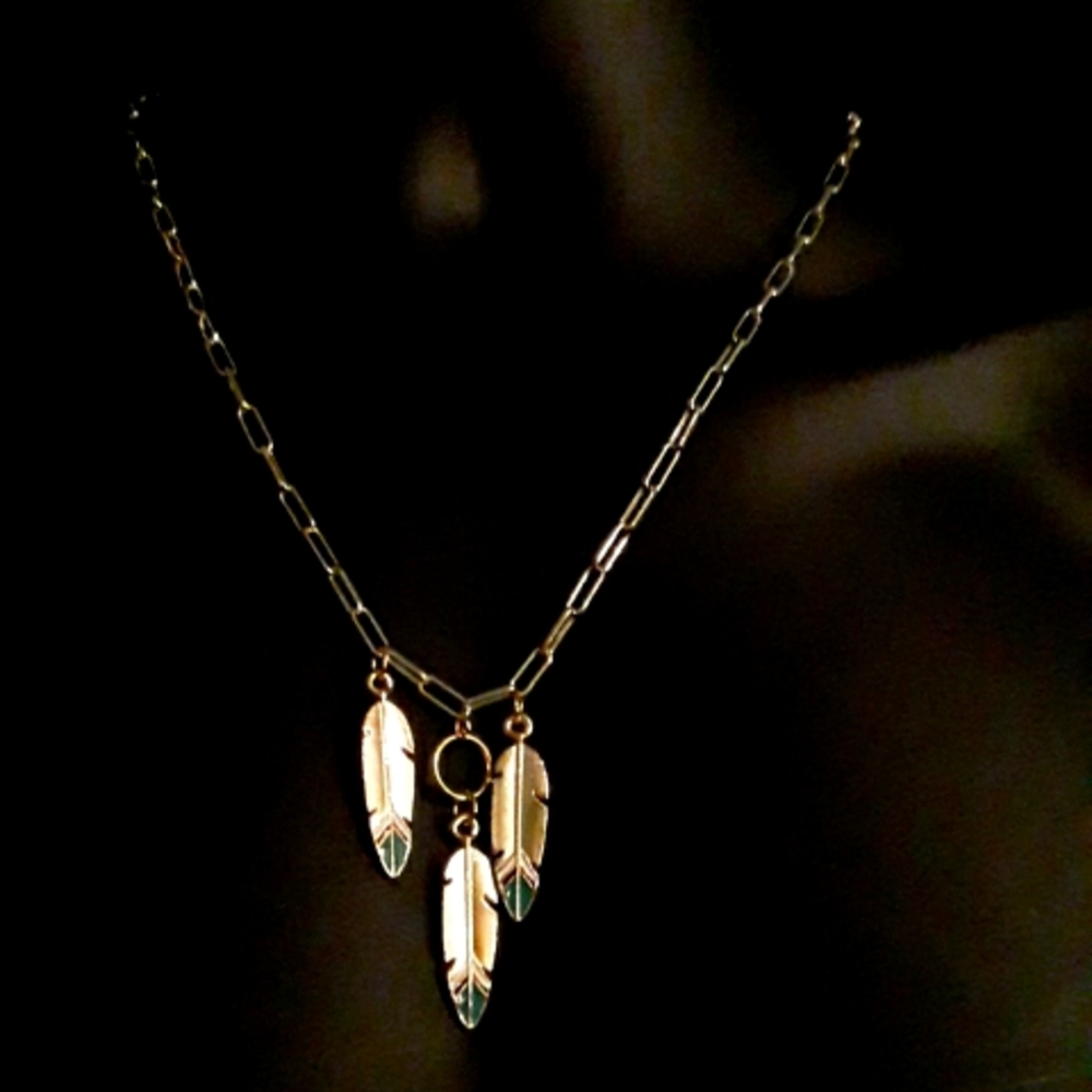 Men's Native American Feather Chain Necklace 🦅